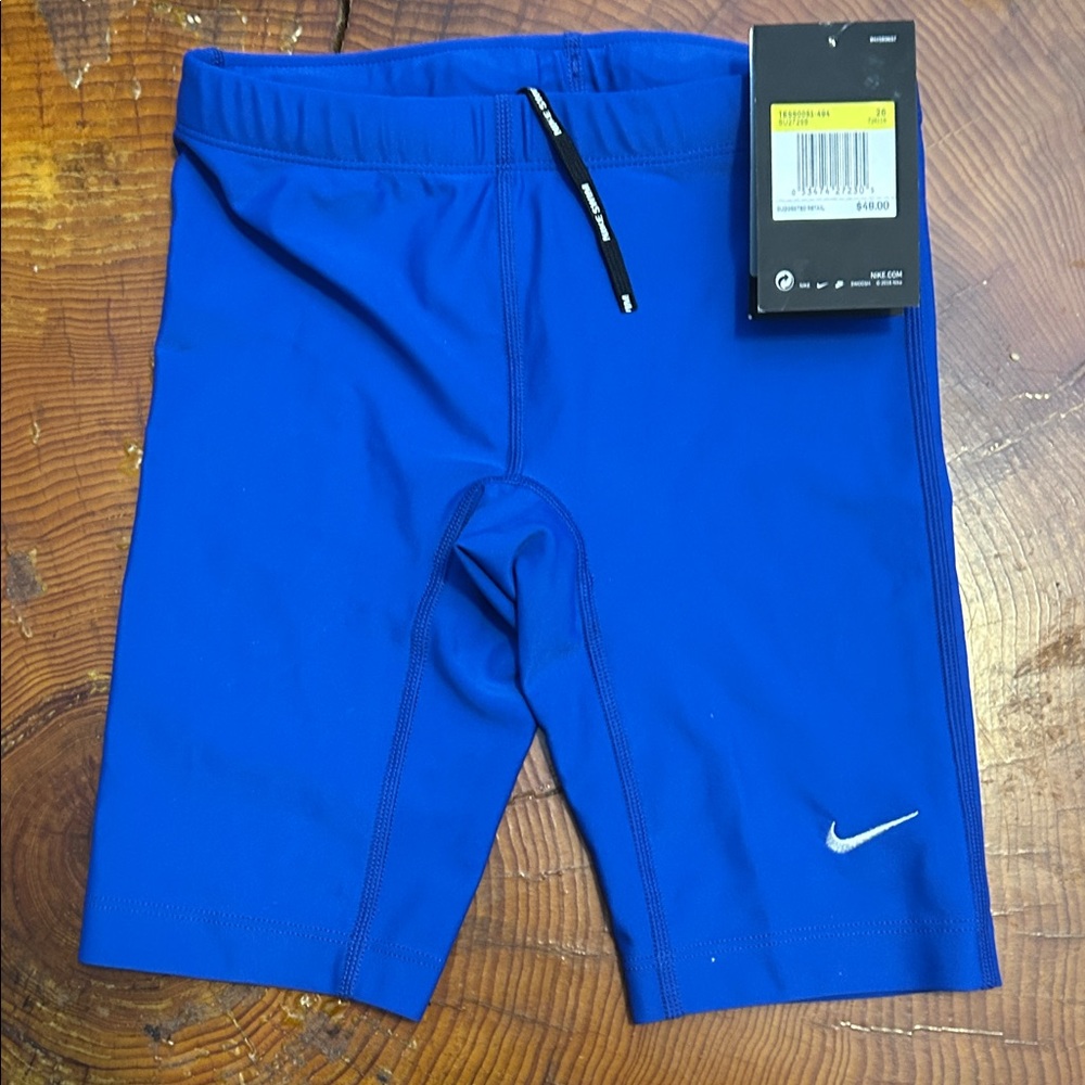 Nike Kids Swim Jammer Shorts Size 26 10-12 Trunks TESS0051 Core Solids NEW $48